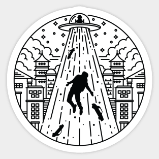 Alien Invasion Sticker